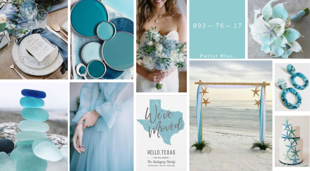 purist blue wedding color theme